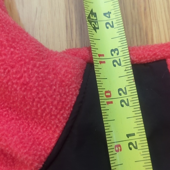 The North Face men's L Large 1/4 zip fleece red + black - Picture 7 of 10